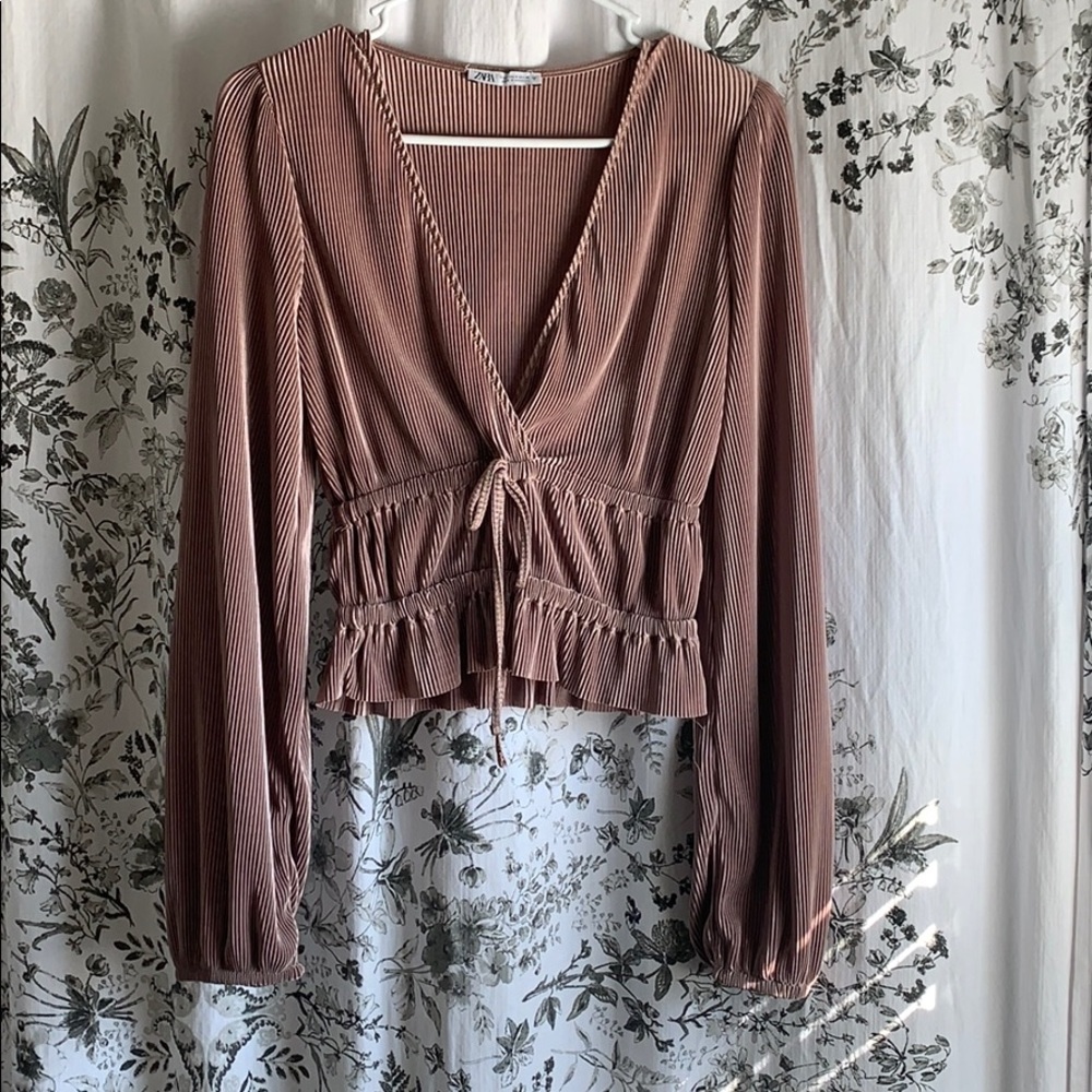 Zara Gold metallic dress top
